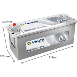 Baterija 12V 190Ah 1050A B90 ​​VARTA Dynamic EFB 690500105