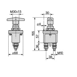 Izoliatoriaus jungiklis 13001000