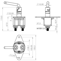 Akumuliatoriaus jungiklis 12/24V, 250A/2500A (24V-10sek) SW10003KR