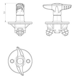 Pagrindinis akumuliatoriaus jungiklis, M10 varžtai LA530103
