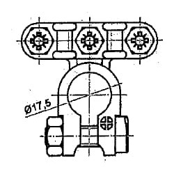 Akumuliatoriaus gnybtas dvigubas teigiamas BA71D1