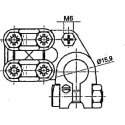 Akumuliatoriaus gnybtas sunkus neigiamas BA761