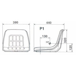 Sėdynė KAB P1 PVC SK92268