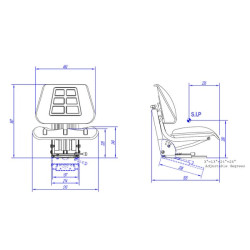 PVC sėdynė, mechaniškai spyruoklinė TS21000GP