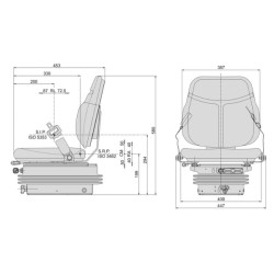 PVC sėdynė, mechaniškai spyruoklinė, SC74 M200 Cobo SC1077331