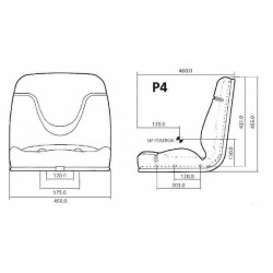 Kėdutė KAB P4 PVC SK172461