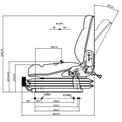 PVC sėdynė, mechaniškai spyruoklinė TS45000GP