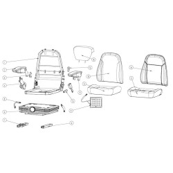 PVC sėdynė mechaniškai spyruoklinė TS38000GP