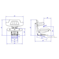 PVC sėdynė, mechaniškai spyruoklinė TS24000KR