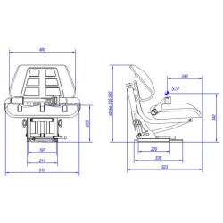 PVC sėdynė mechaninė spyruoklė TS15501KR