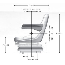 Sėdynė su oro pakabos audiniu AS0930