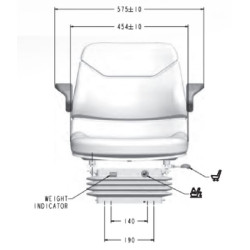 Sėdynė su oro pakabos audiniu AS0930