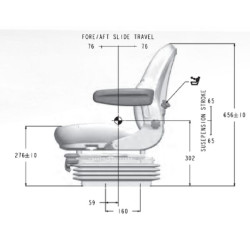 Sėdynė su mechanine pakaba MS3007E