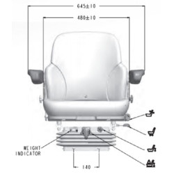 Sėdynė su mechanine pakaba MS3007E