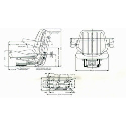 Sėdynė MSG44/1HBA, PVC, Grammer G775000