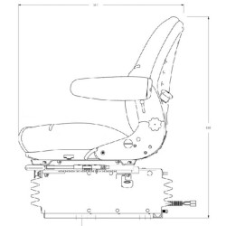 Sėdynė su pneumatine pakaba Sears AS3045