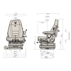 Seat Maximo XT Evolution Active naujo dizaino audinys Grammer G1424507