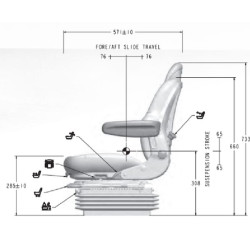 Sėdynė su pneumatine pakaba AS3030D