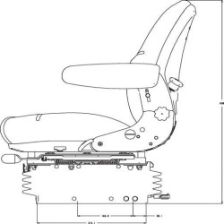 Sėdynė su pneumatine pakaba AS3030D