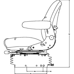 Sėdynė su pneumatine pakaba AS3030D