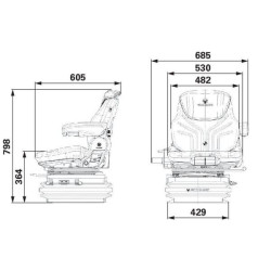 Grammer sėdynė MSG97AL/731 G1314123