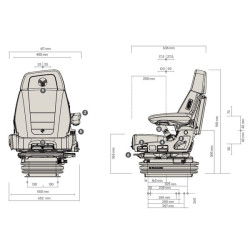 Seat Maximo Evolution Dynamic naujo dizaino audinys Grammer G1424447