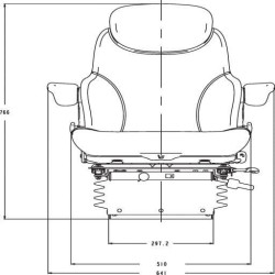 Sėdynė su pneumatine pakaba AS3045A