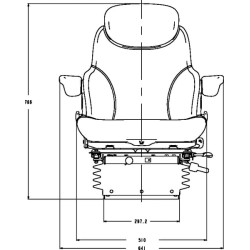 Sėdynė su pneumatine pakaba AS3045A