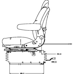 Sėdynė su pneumatine pakaba AS3045A
