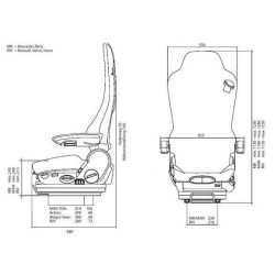 Sėdynės Kingman HP MB Actros MPII G1141883