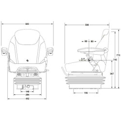 Sėdynė KAB 15/K6 AIR TES SK204371
