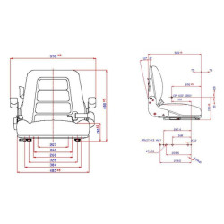 Šakinio keltuvo sėdynė VLD1649