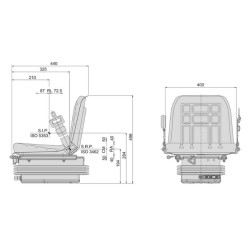 PVC sėdynė, mechaniškai spyruoklinė, GT60 M91 Cobo GT1077393