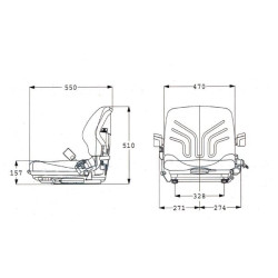 MSG20 sėdynė su sėdynės jungikliu G142001