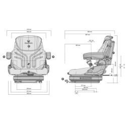 Sėdynė Primo L Plus PVC 12V Grammer G1453486
