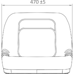 Sėdynės viršus juodas PVC TS19100KR