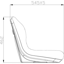 Sėdynės viršus juodas PVC TS19200GP
