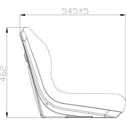 Sėdynės viršus juodas PVC TS19210GP