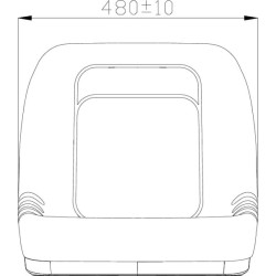 Sėdynės viršus juodas PVC TS19210GP