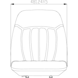 Sėdynės viršus juodas PVC TS19400KR