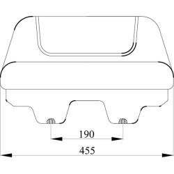 Sėdynės viršus juodas PVC TS19500GP