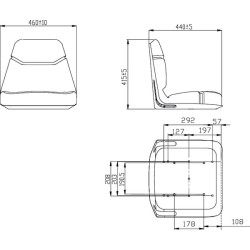 PVC sėdynė TS14000KR