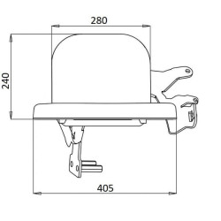 Keleivio sėdynė, tinka John Deere LVB25717N