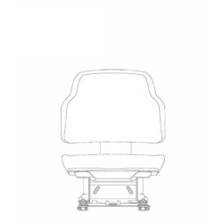 Pritaikytas (keleivių) sėdynės užvalkalas, PVC, juodas, skirtas CLAAS I63746KR