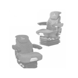 Pritaikytas sėdynės užvalkalas, PVC, juodas, skirtas Grammer I60046KR