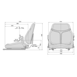 Medžiaginė sėdynė, mėlyna, be pakabos, SC76 Cobo SC1077298