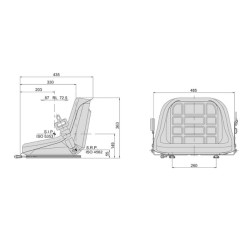 PVC sėdynė, juoda, be pakabos, GT50 Cobo GT1075797