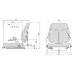 PVC sėdynė, juoda, be pakabos, SC74 Cobo SC1077335
