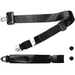 Statinis juodas saugos diržas 2 taškai SB1000296