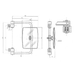 Veidrodis su rankena LH/RH CA6551001